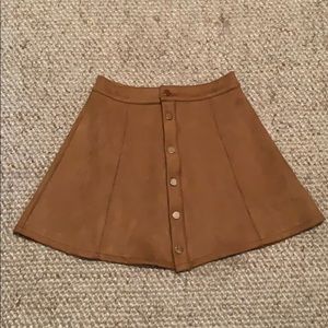 light brown leather skirt!